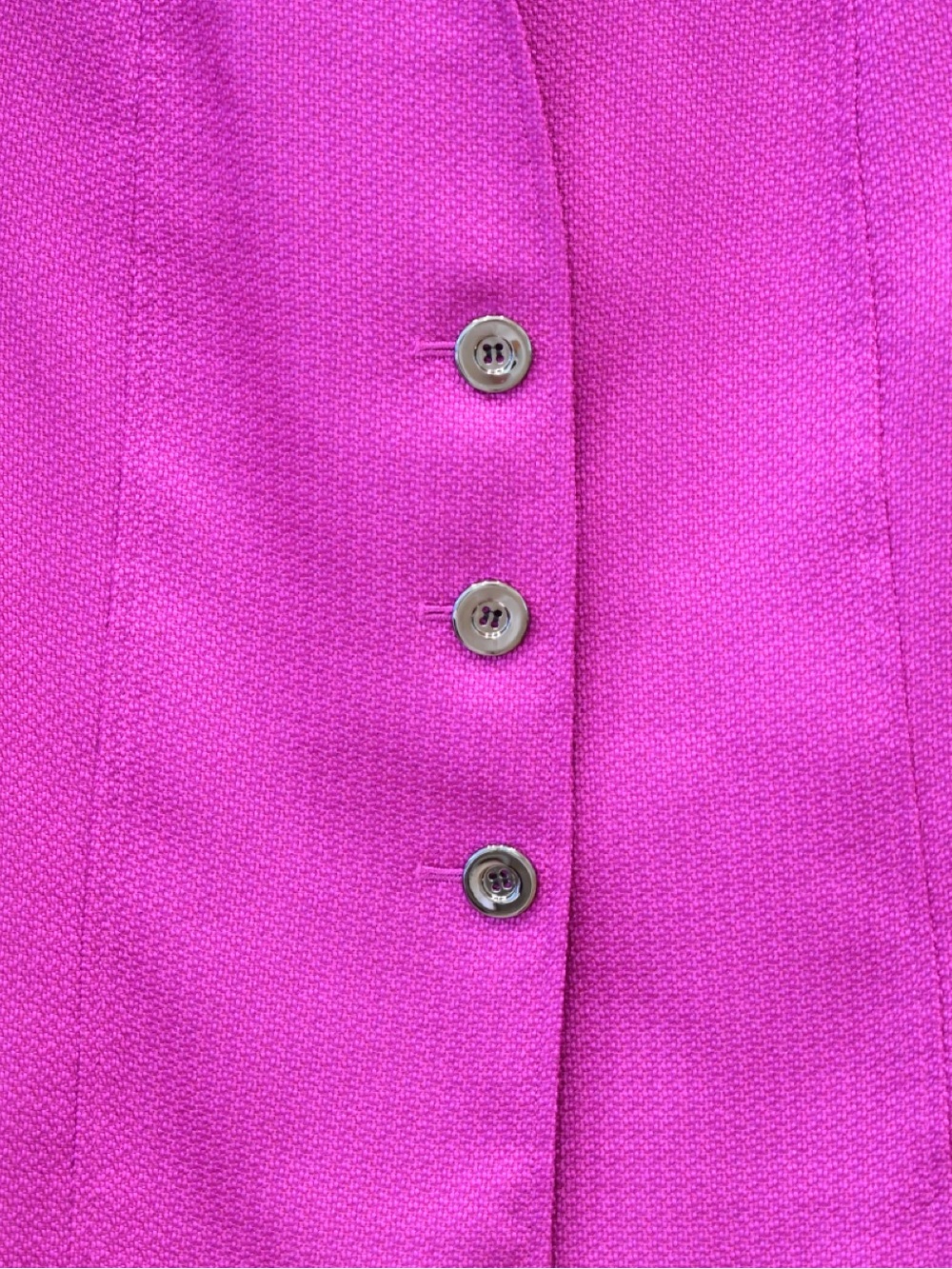 Tahari Arthur S. Levine Magenta Textured Notchless Blazer 10 - Picture 4 of 10